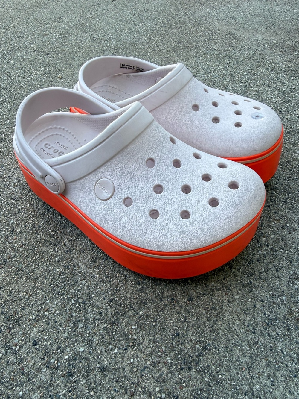 Crocs Crocband Platform Clogs size J1 afterschool camp daycare